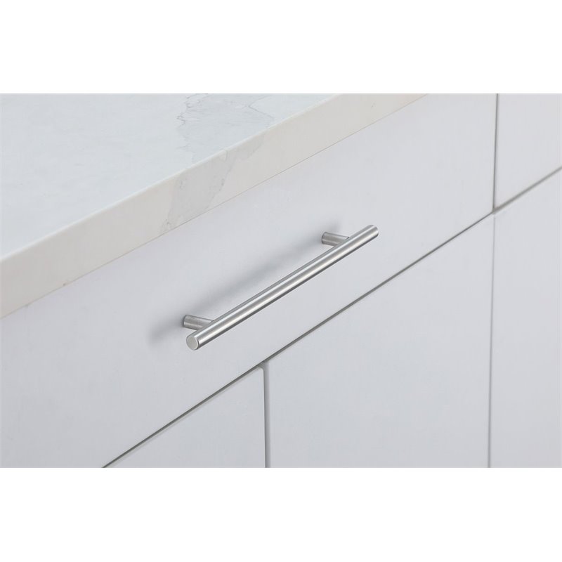 Elegant Decor Quinn Modern Zinc Alloy Bar Pull Multipack in Nickel (Set of 10)