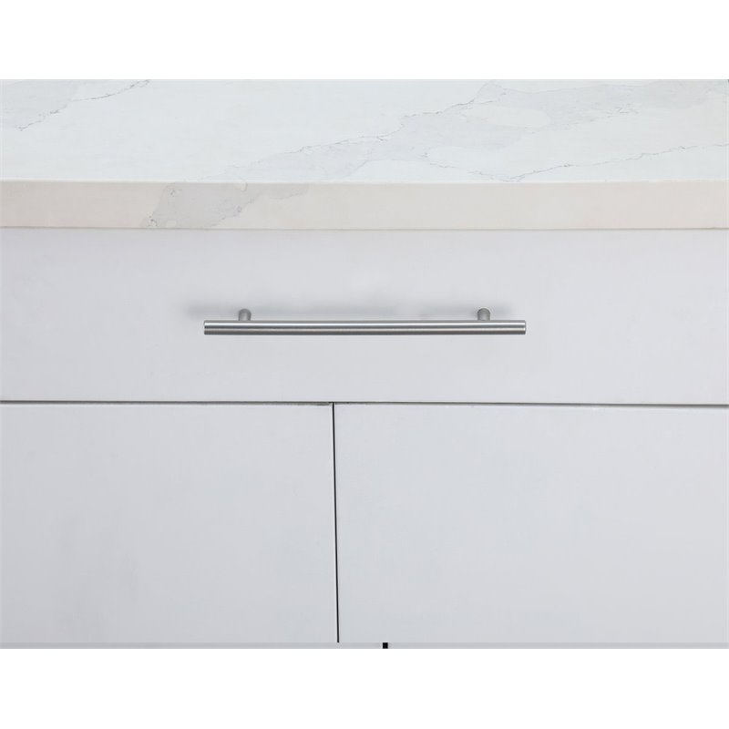 Elegant Decor Quinn Modern Zinc Alloy Bar Pull Multipack in Nickel (Set of 10)