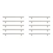 Elegant Decor Quinn Modern Zinc Alloy Bar Pull Multipack in Nickel (Set of 10)
