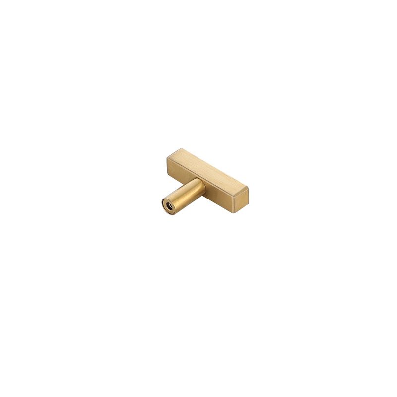Elegant Decor Dior Modern Zinc Alloy T Bar Pull Multipack in Brass (Set of 10)