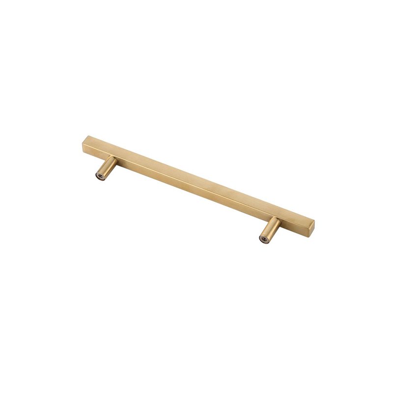 Elegant Decor Dior Modern Zinc Alloy Bar Pull Multipack in Brass (Set of 10)