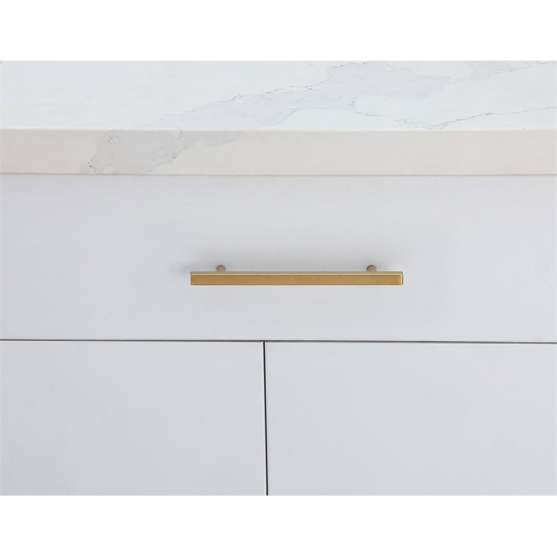 Elegant Decor Dior Modern Zinc Alloy Bar Pull Multipack in Brass (Set of 10)