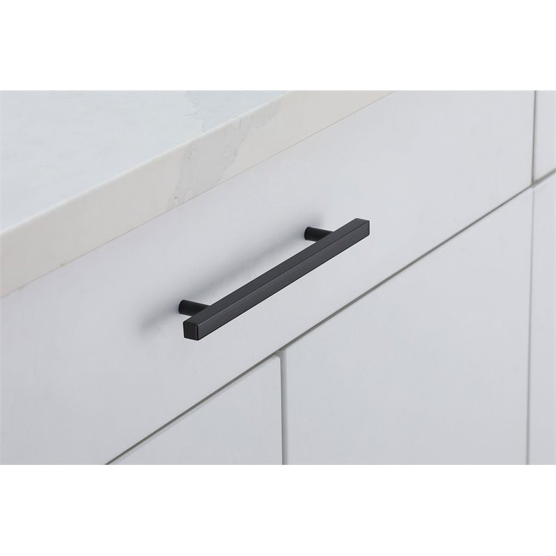 Elegant Decor Dior Zinc Alloy Bar Pull Multipack in Black (Set of 10)