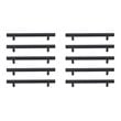 Elegant Decor Dior Zinc Alloy Bar Pull Multipack in Black (Set of 10)