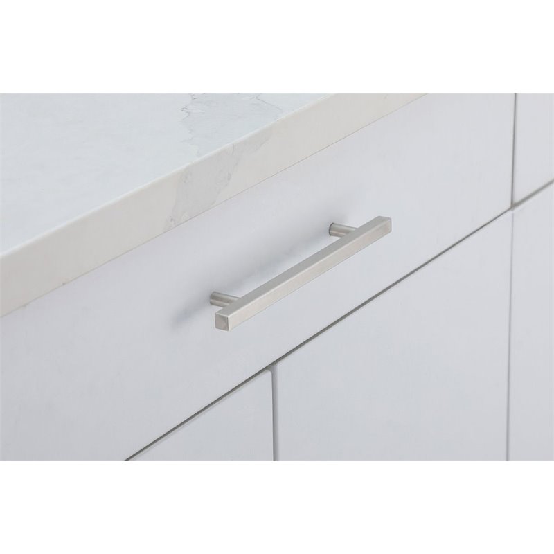 Elegant Decor Dior Zinc Alloy Bar Pull Multipack in Nickel (Set of 10)