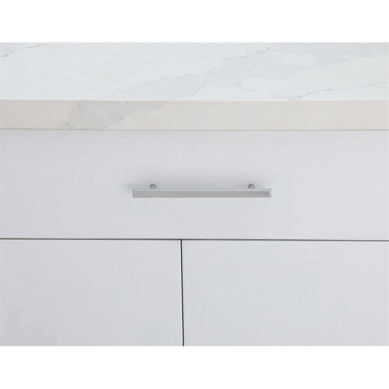 Elegant Decor Dior Zinc Alloy Bar Pull Multipack in Nickel (Set of 10)