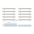 Elegant Decor Dior Zinc Alloy Bar Pull Multipack in Nickel (Set of 10)