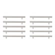 Elegant Decor Dior Zinc Alloy Bar Pull Multipack in Nickel (Set of 10)