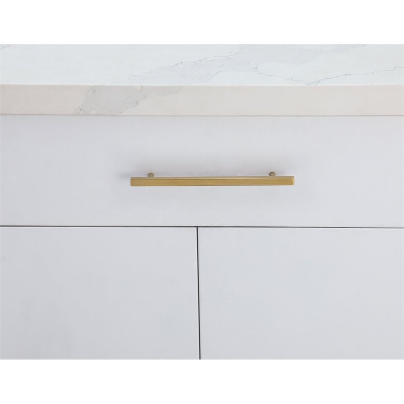 Elegant Decor Dior Zinc Alloy Bar Pull Multipack in Brass (Set of 10)