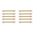 Elegant Decor Dior Zinc Alloy Bar Pull Multipack in Brass (Set of 10)