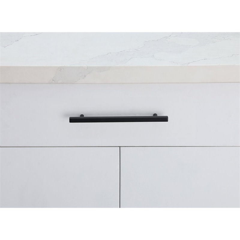 Elegant Decor Dior Modern Zinc Alloy Bar Pull Multipack in Black (Set of 10)