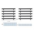 Elegant Decor Dior Modern Zinc Alloy Bar Pull Multipack in Black (Set of 10)
