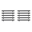 Elegant Decor Dior Modern Zinc Alloy Bar Pull Multipack in Black (Set of 10)