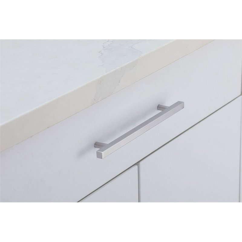 Elegant Decor Dior Modern Zinc Alloy Bar Pull Multipack in Nickel (Set of 10)