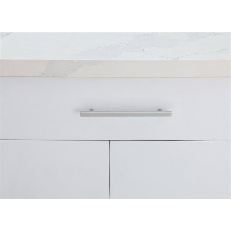 Elegant Decor Dior Modern Zinc Alloy Bar Pull Multipack in Nickel (Set of 10)