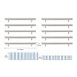 Elegant Decor Dior Modern Zinc Alloy Bar Pull Multipack in Nickel (Set of 10)