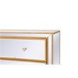 Elegant Decor Reflexion 3-Drawer Solid Wood and MDF Chest in Gold