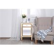 Elegant Decor Reflexion 1-Drawer Solid Wood and MDF End Table in Gold