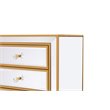 Elegant Decor Reflexion 7-Drawer Solid Wood and MDF Lingerie Chest in Gold