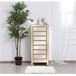 Elegant Decor Reflexion 7-Drawer Solid Wood and MDF Lingerie Chest in Gold