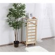 Elegant Decor Reflexion 7-Drawer Solid Wood and MDF Lingerie Chest in Gold