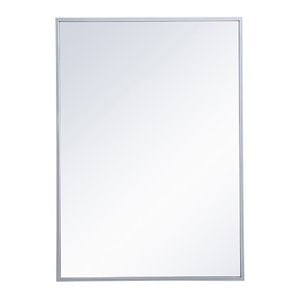 Elegant Decor Wyn 20x28&quot Metal and MDF Mirror Medicine Cabinet in Silver