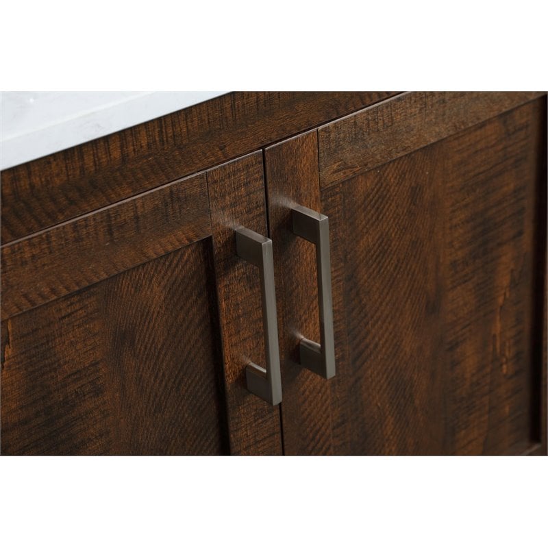 Elegant Decor Aubrey Solid Wood Single Bathroom Vanity w/ Backsplash in Espresso