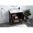 Elegant Decor Aubrey Solid Wood Single Bathroom Vanity w/ Backsplash in Espresso