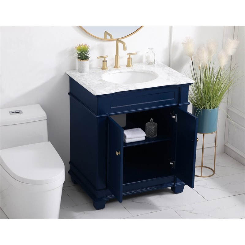 30 Navy Blue Single Sink Vanity