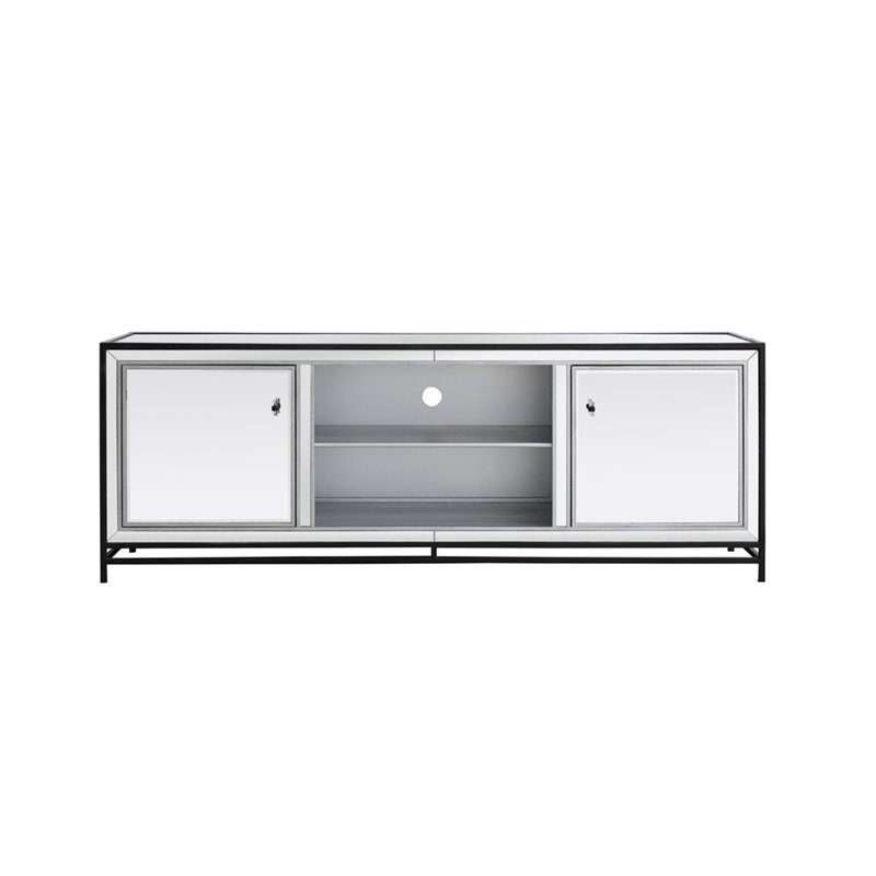 Elegant Decor James Mirrored TV Stand for TVs up to 65