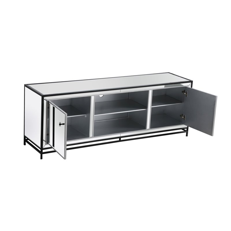 Elegant Decor James Mirrored TV Stand for TVs up to 65