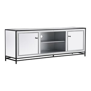 Elegant Decor James Mirrored TV Stand for TVs up to 65&quot in Black