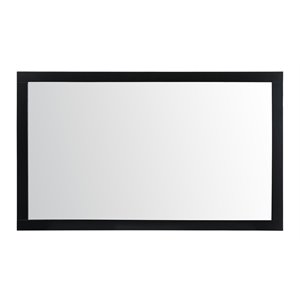 Elegant Decor Aqua 60x36&quot MDF Wood and Metal Vanity Mirror in Black