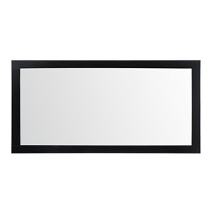 Elegant Decor Aqua 72x36&quot MDF Wood and Metal Vanity Mirror in Black