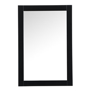 Elegant Decor Aqua 24x36&quot MDF Wood and Metal Vanity Mirror in Black