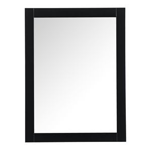 Elegant Decor Aqua 27x36&quot MDF Wood and Metal Vanity Mirror in Black