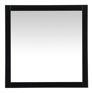 Elegant Decor Aqua 36x36&quot MDF Wood and Metal Vanity Mirror in Black