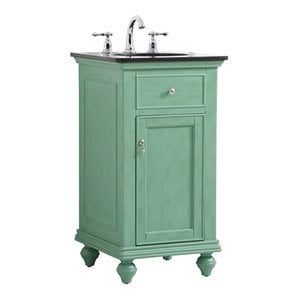 Elegant Decor Otto 19&quot Contemporary Solid Wood Single Bathroom Vanity in Mint
