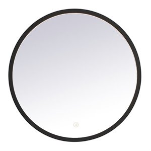 Elegant Decor Pier 21&quot LED Mirror with Adjustable Color Temperature in Black