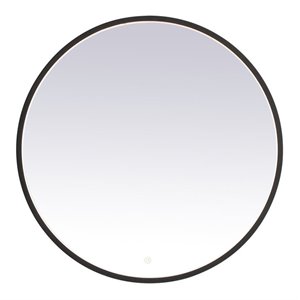 Elegant Decor Pier 32&quot LED Mirror with Adjustable Color Temperature in Black