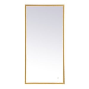 Elegant Decor Pier 48&quot LED Mirror with Adjustable Color Temperature in Brass