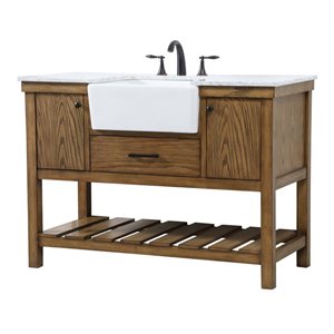 Elegant Decor Clement 48&quot Aluminum MDF Single Bathroom Vanity in Driftwood