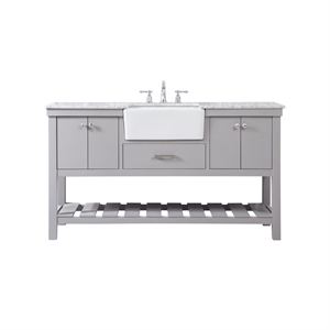 Elegant Decor Clement 60&quot Wood Single Bathroom Vanity in Black