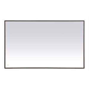 Elegant Decor Pier 36x60&quot Modern Aluminum LED Mirror in Black