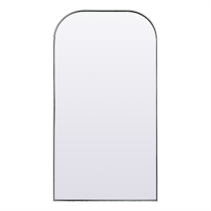 Elegant Decor Blaire 35x66&quot Arch Modern Wood/Iron Full Length Mirror in Silver