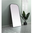 Elegant Decor Blaire Arch Modern Wood/Metal Full Length Mirror in Black
