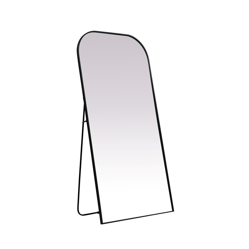 Elegant Decor Blaire Arch Modern Wood/Metal Full Length Mirror in Black