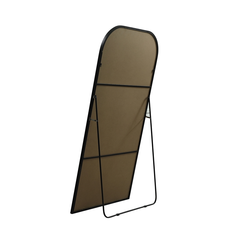 Elegant Decor Blaire Arch Modern Wood/Metal Full Length Mirror in Black