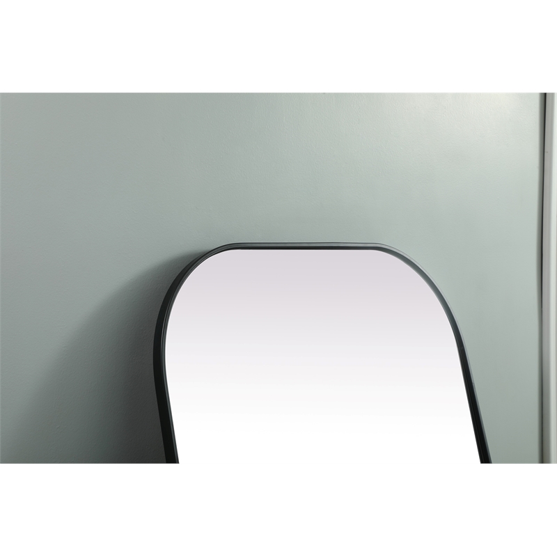 Elegant Decor Blaire Arch Modern Wood/Metal Full Length Mirror in Black