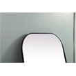 Elegant Decor Blaire Arch Modern Wood/Metal Full Length Mirror in Black